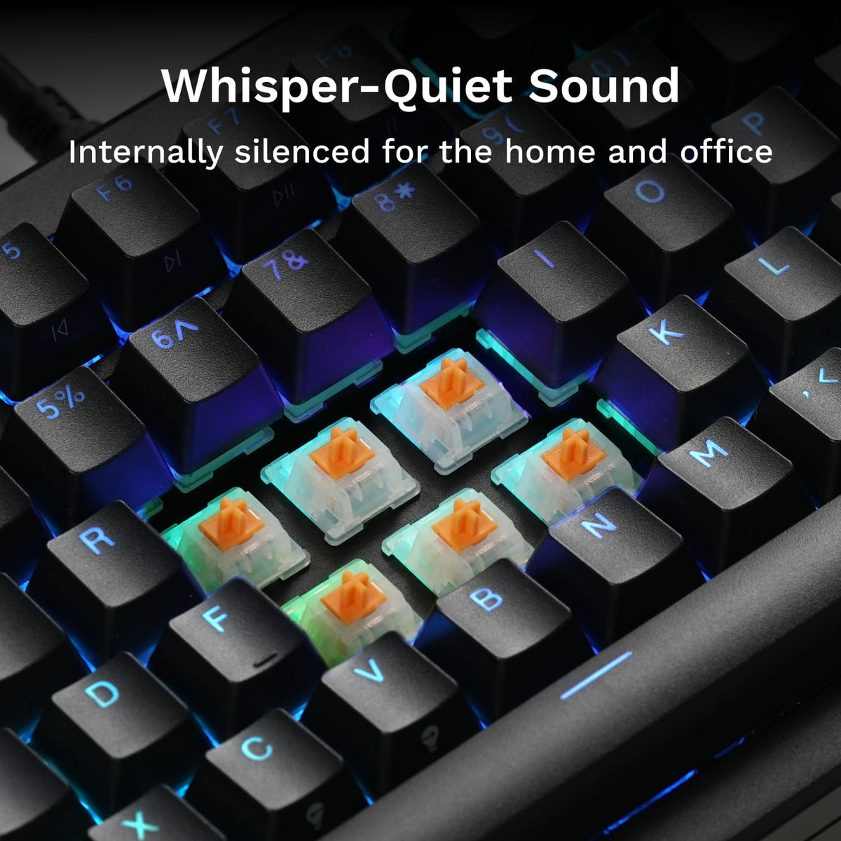 Glorious - Silent Lubed Mechanical Keyboard 5-pin Hot Swappable Switches (36x) - Tactile - Panda