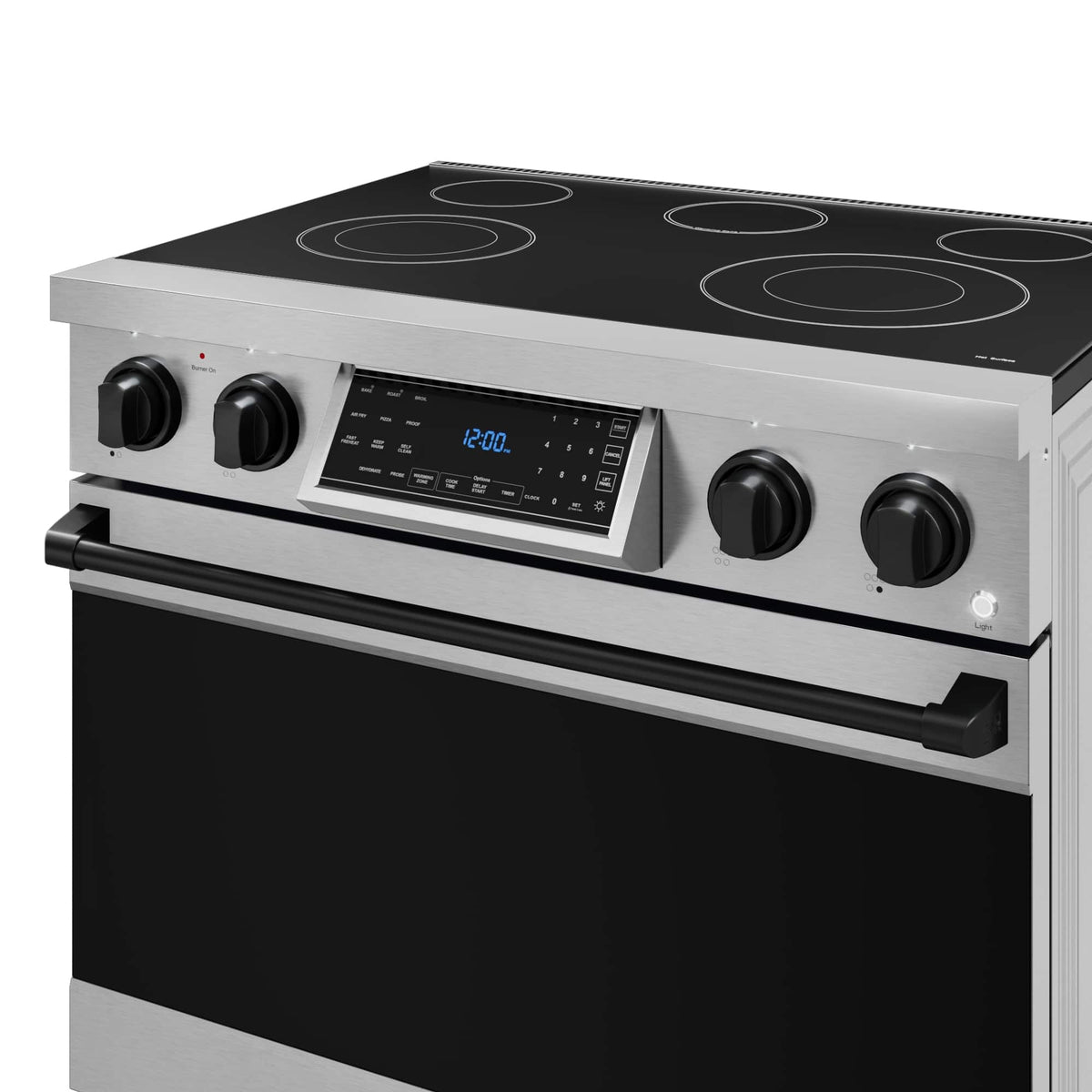 36 in. Wide 5 Elements Gordon Ramsay Series by Thor Kitchen 6.0 Cu. Ft Freestanding Electric Range with Black Hardware - Stainless Steel