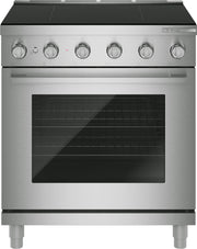 Bosch - 500 Series 30 in. Wide 4.7 Cu. Ft. Industrial Style Electric Induction Range with 4 Elements - Stainless Steel