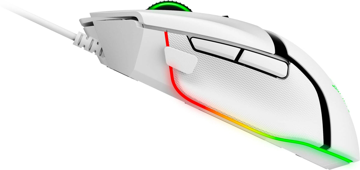 Razer - Basilisk V3 Optical Gaming Mouse with Chroma RBG Lighting - Wired - White