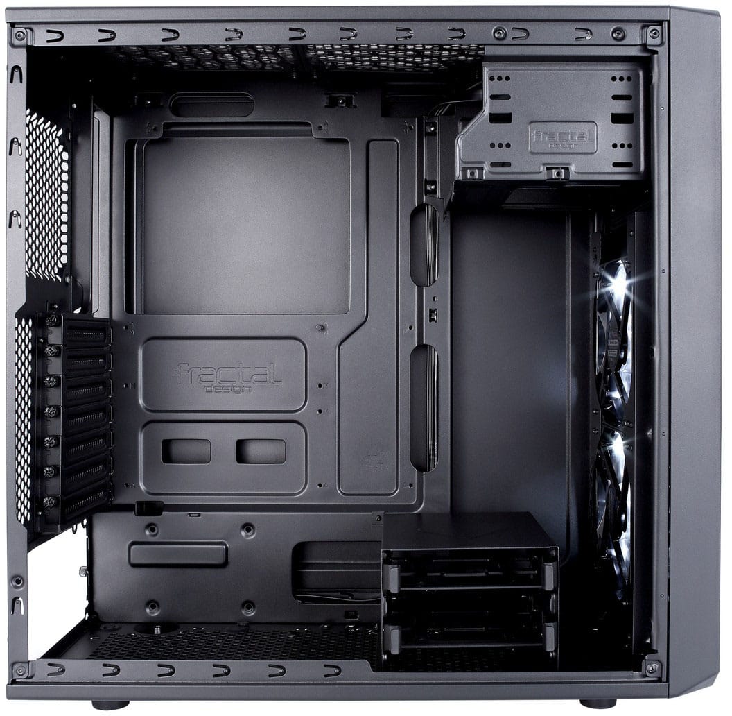 Fractal Design - Focus G ATX, microATX, Mini-ITX Black Chassis with Acrylic Window Mid Tower PC Case - Black