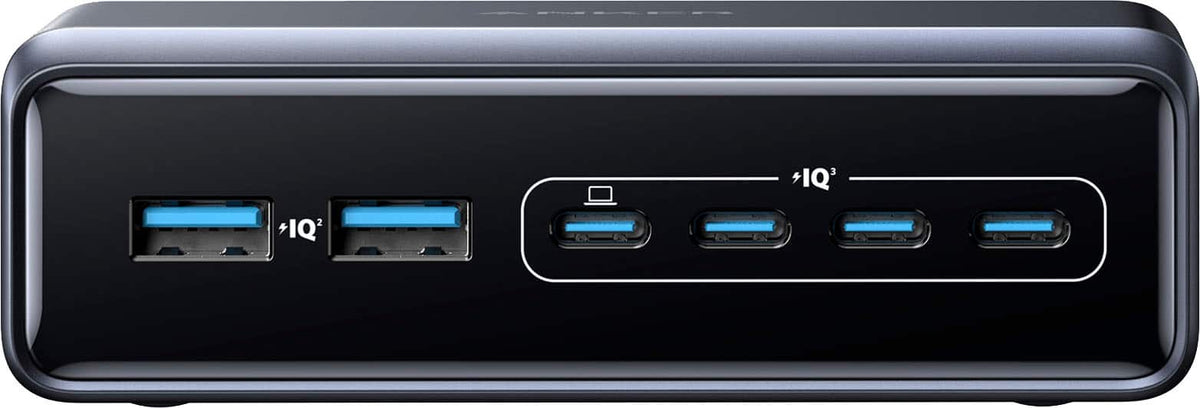 Anker - Prime Desktop Charger (200W, 6 Ports, GaN) - Silver