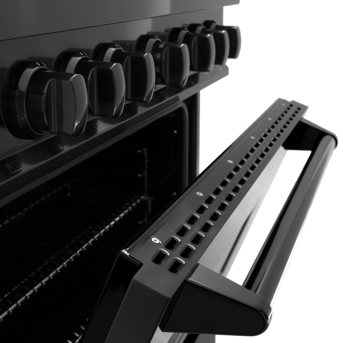 ZLINE - 36 in. Wide 6 Burner Classic Gas Range w/ Convection Oven in Black Stainless  (CGRB-BR-36) - Black Stainless Steel