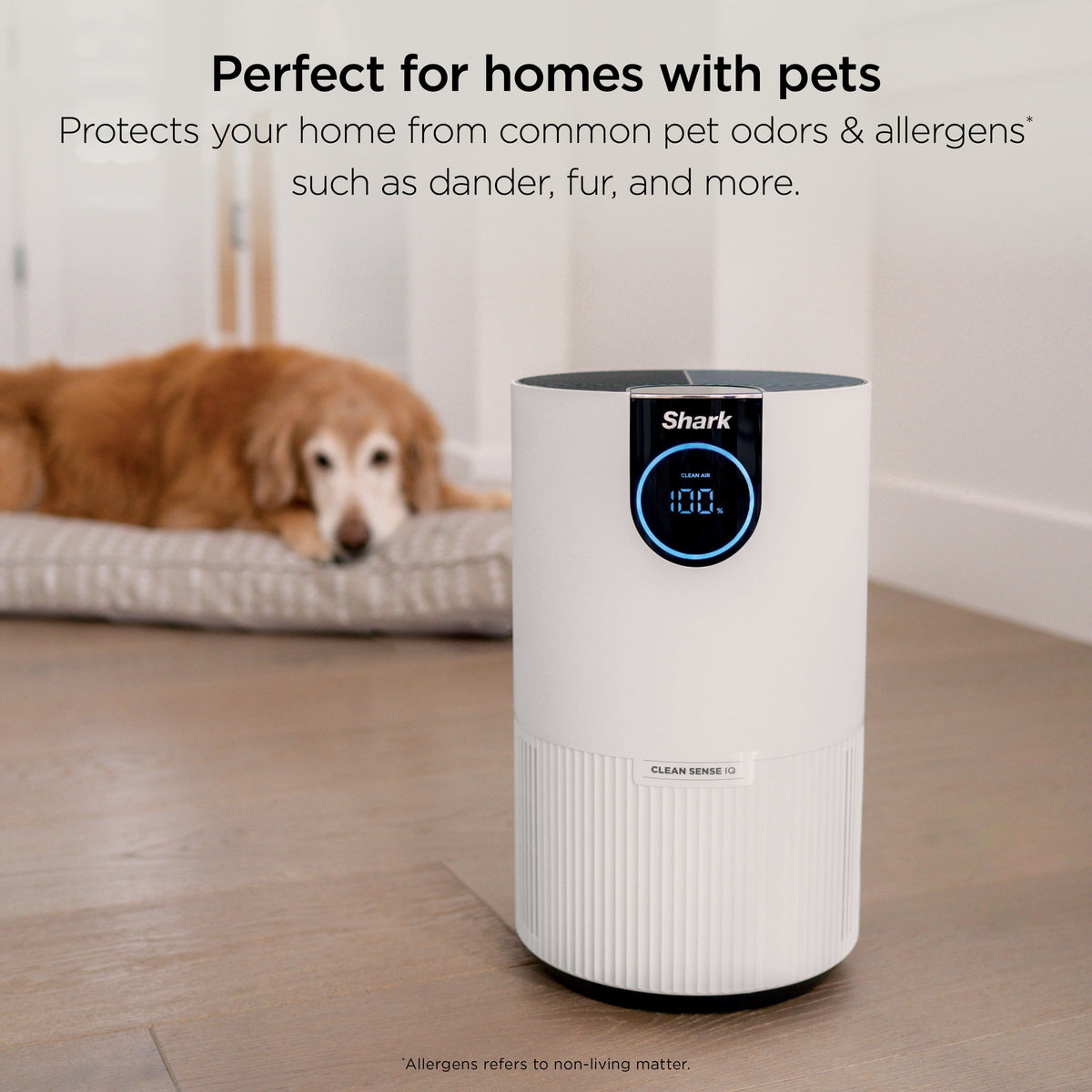 Shark - Air Purifier with Nanoseal HEPA, Cleansense IQ, Odor Lock, Cleans up to 500 sq. ft - White