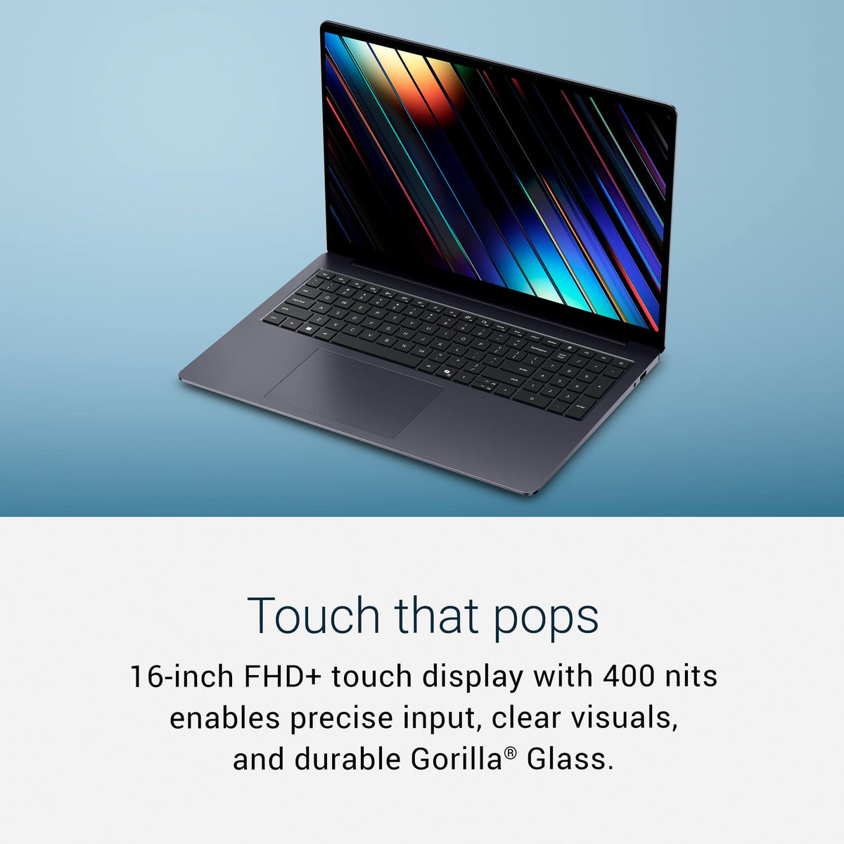 Dell - 16" 2K Touchscreen Laptop - Intel Core Ultra 7 355 2026 - 16GB Memory - 512GB Storage - Copilot+ PC - Celestial Blue