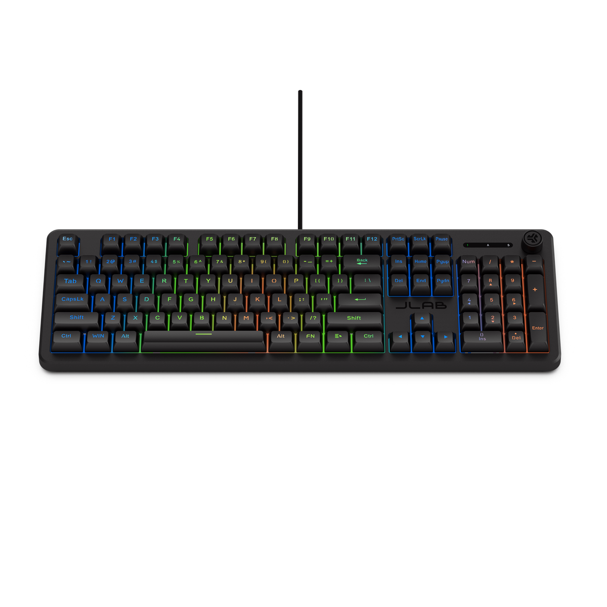 JLab - Nightfall Full-Size Wired Gaming Keyboard - Black