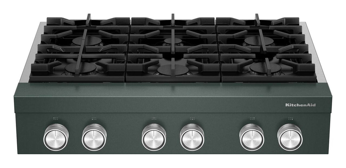 KitchenAid 36-inch 6-Burner Gas Commercial-Style Rangetop - Juniper