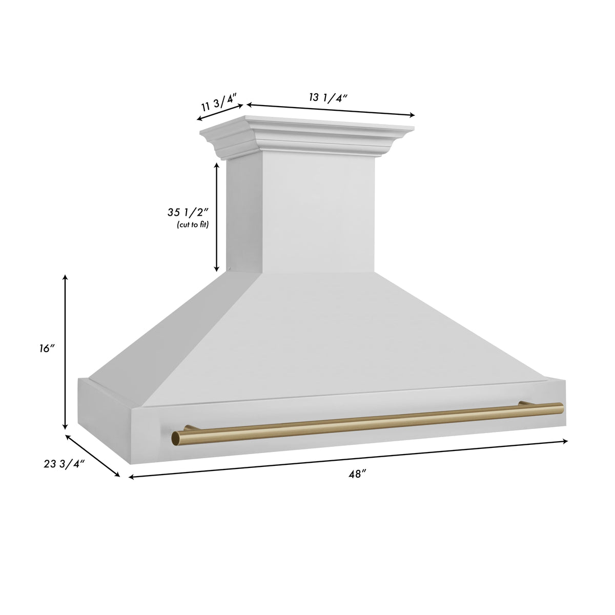 ZLINE Autograph Edition - 48 inches - Externally Vented - Wall Range Hood - Stainless Steel