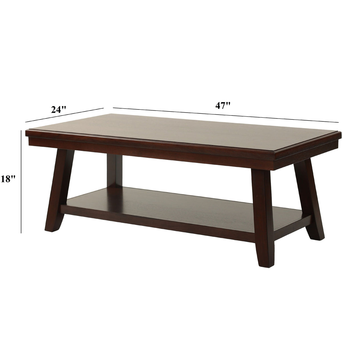 Mesa con estante de almacenamiento debajo