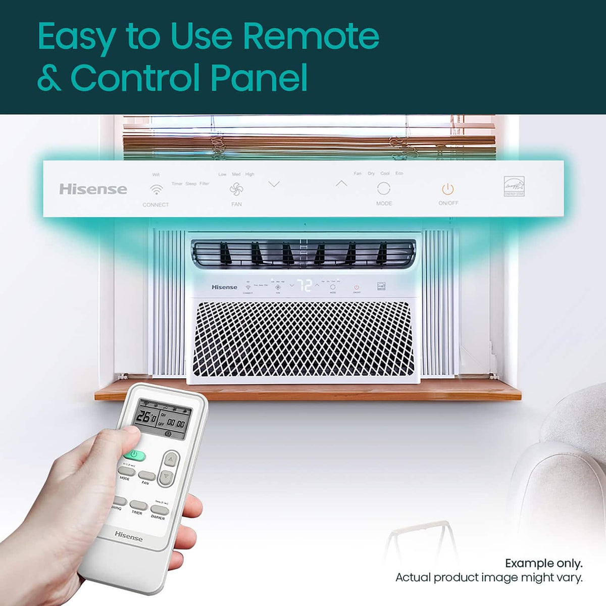 Hisense - 10,000 BTU Window Air Conditioner with Inverter Technology & ConnectLife App 450 Sq. Ft. with Remote - White