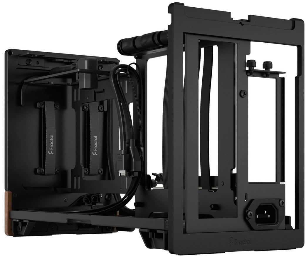 Fractal Design - Terra Graphite with PCIe 4.0 Riser Mini-ITX Small Form Factor PC Case - Black