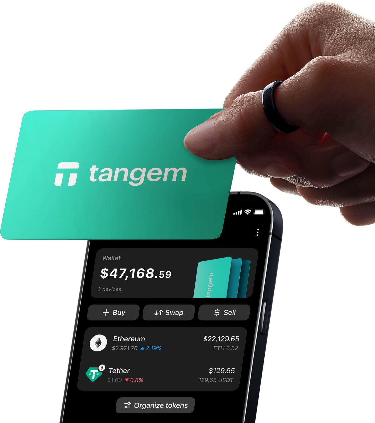 Tangem - Wallet Electra Sea - 3 pack - Green