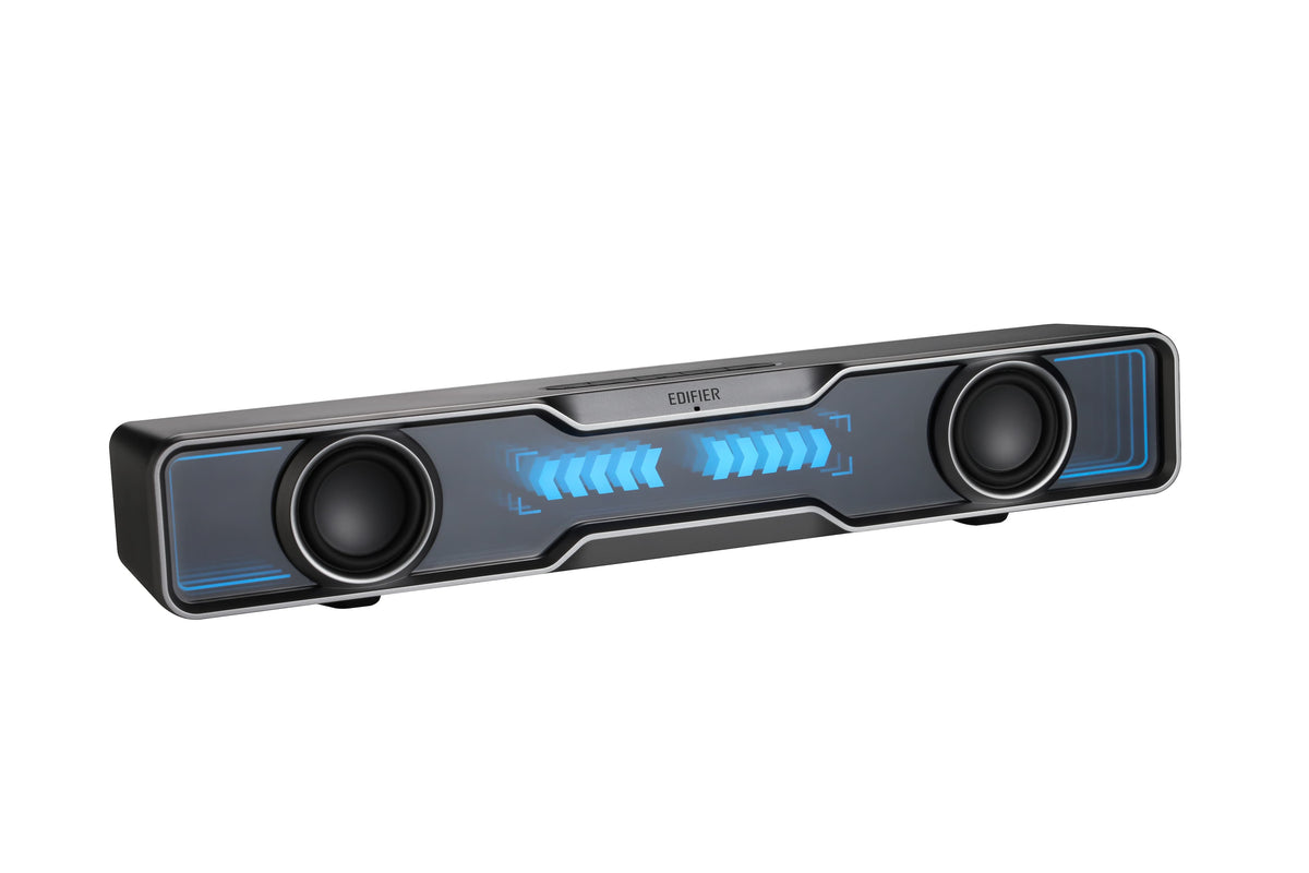 Edifier - QS30 2.0 Bluetooth Gaming Soundbar with Halo Lighting (1-Piece) - Black