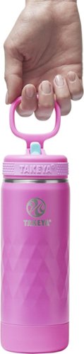 Takeya - Sport 18-oz. Kids Leakproof Water Bottle with Straw Lid - Fuchsia Flash
