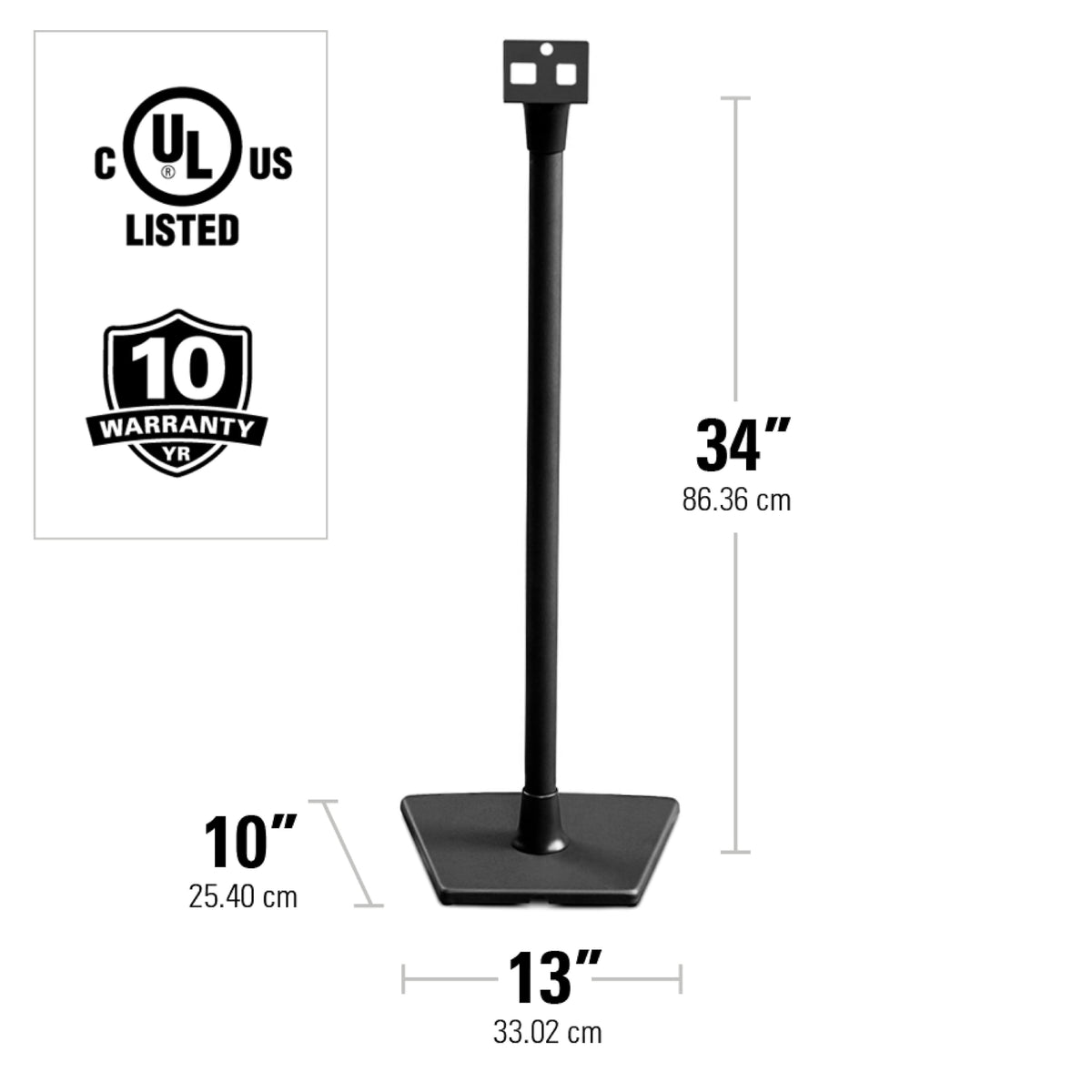 Sanus - Speaker Stand - Black