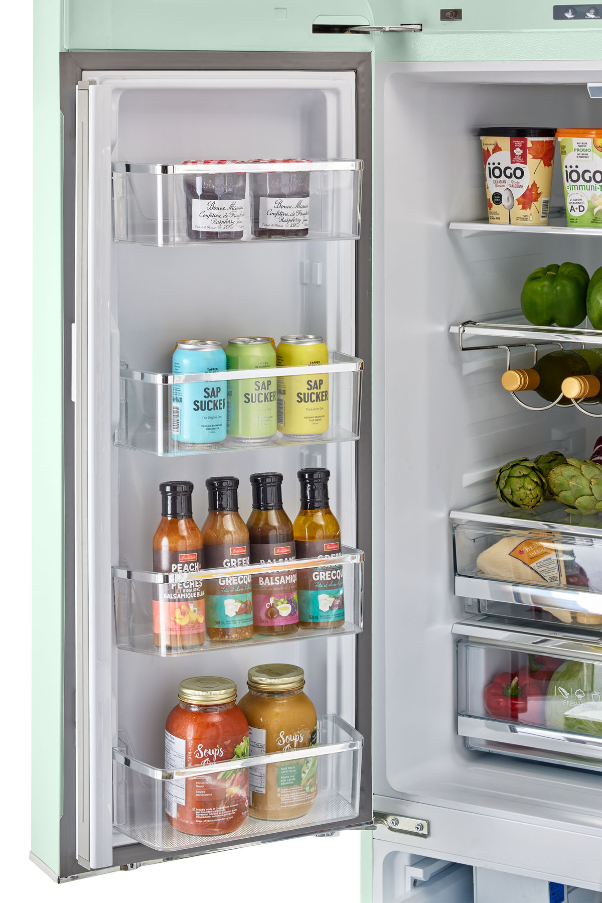 Unique Appliances - 36 in. Wide Classic Retro 36-inch 21 cu.ft. Counter Depth French Door Refrigerator - Summer Mint Green