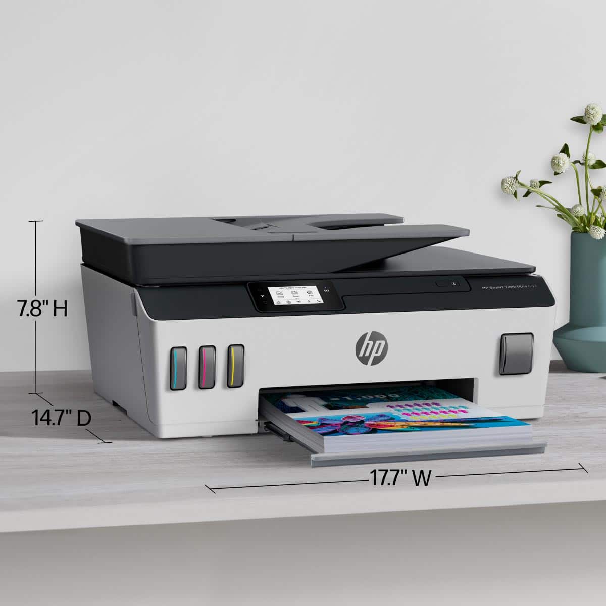 HP - Smart Tank Plus 651 Wireless All-in-One Cartridge-Free Supertank Inkjet Printer with 3 Years of Ink Included¹ - White