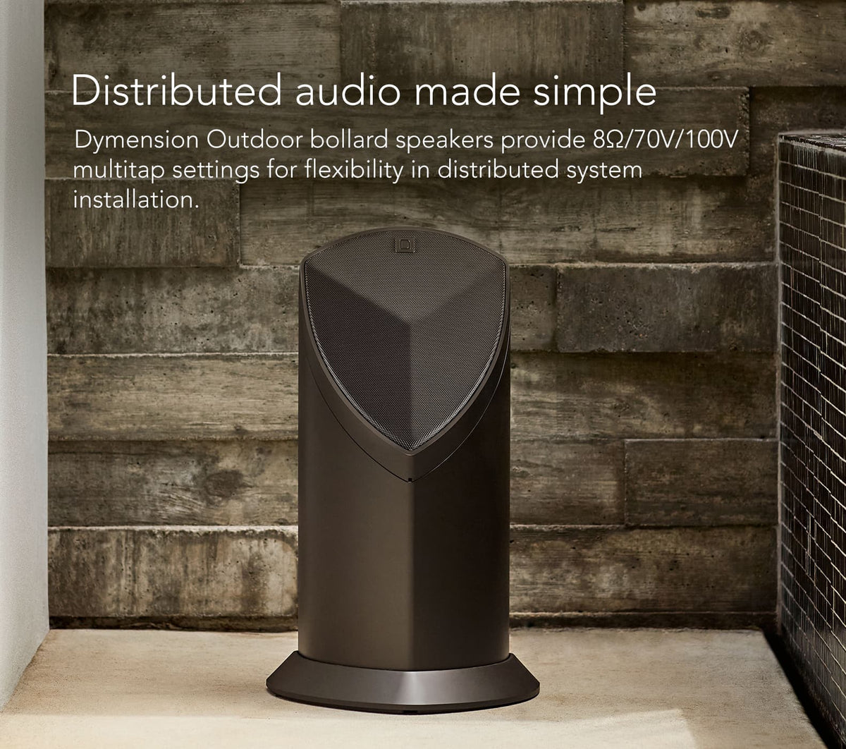 Definitive Technology - Dymension 6.5 Outdoor Bollard Speaker Each - Brown
