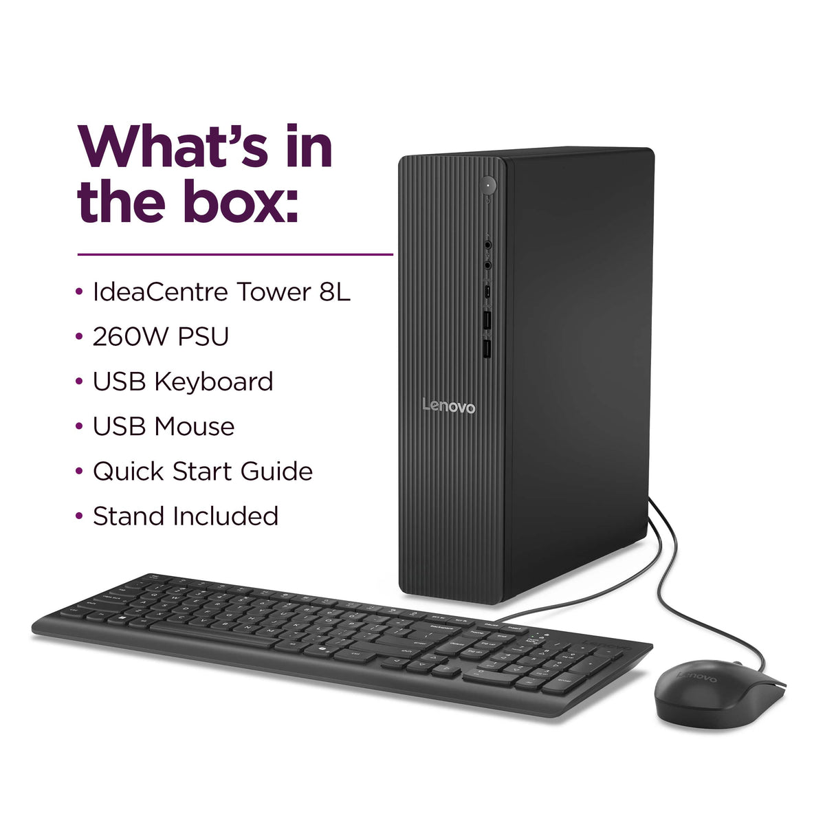 Lenovo - IdeaCentre Tower 8 Desktop - AMD Ryzen 7 250 - 16GB Memory - 1TB SSD - Luna Grey