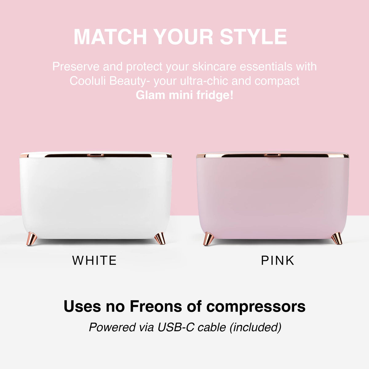 Cooluli - Glam 9L Mini Skincare Fridge - Pink