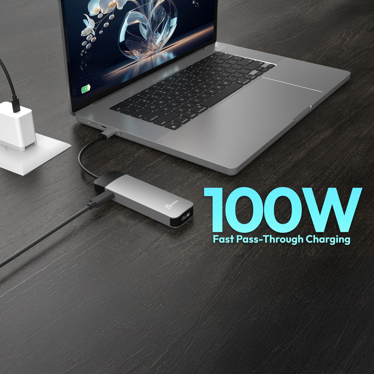 j5create - USB-C 6-in-1 4K Multi-Port Hub - Space Gray