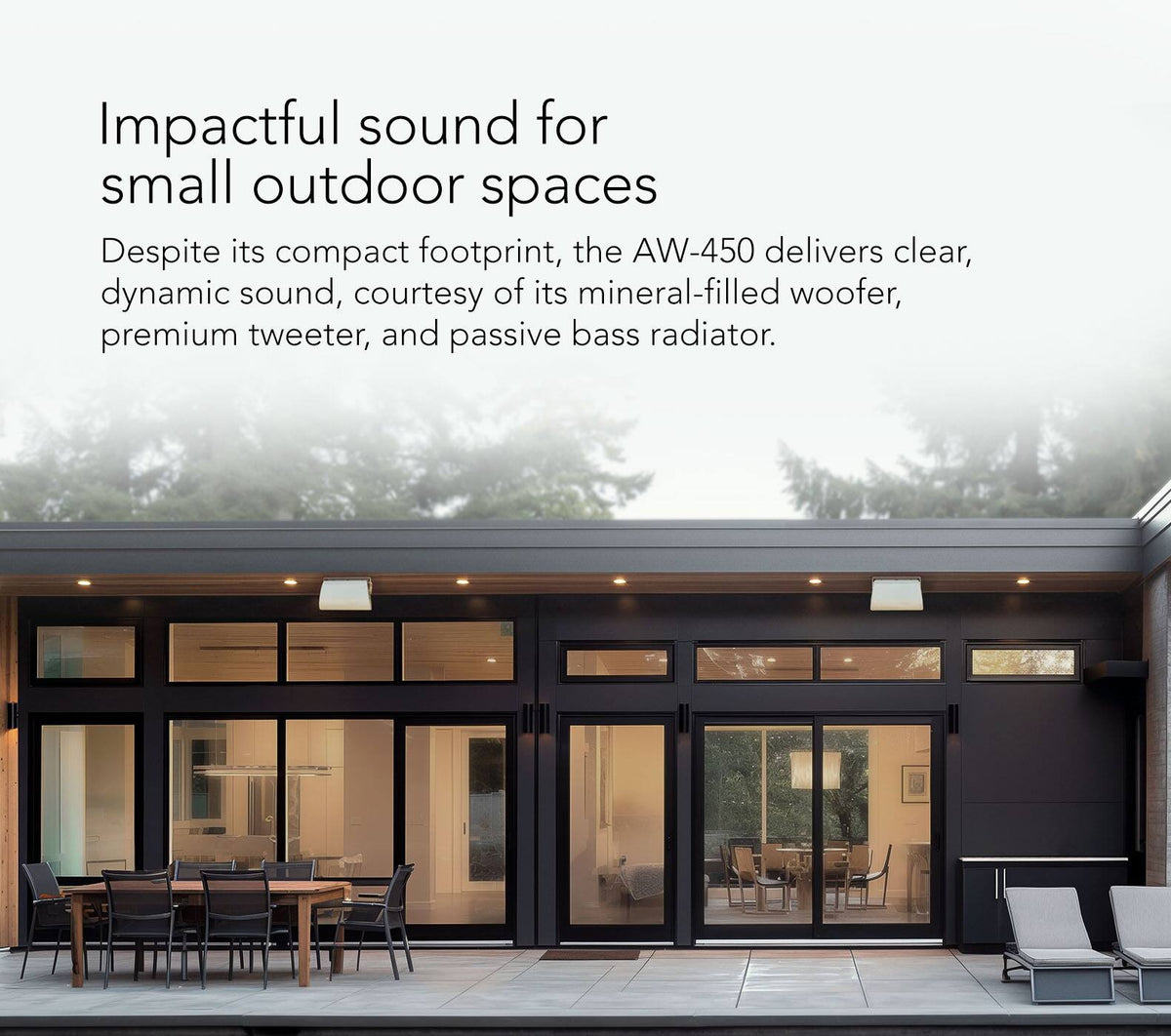 Definitive Technology - Dymension 4.5" 2-Way Outdoor Wall Mount Speakers Pair - Black