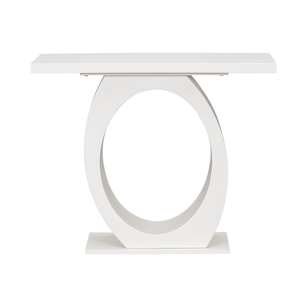 Console Table With Oval Base And Reinforced Bottom Plate