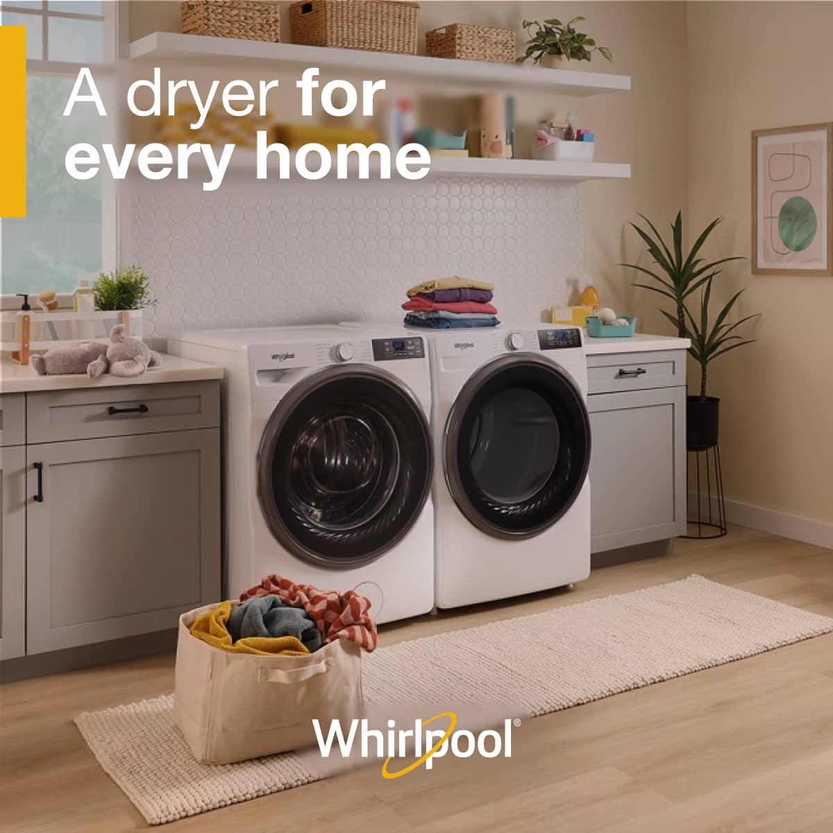 Whirlpool - 7.4 Cu. Ft. Stackable Smart Electric Dryer with Wrinkle Shield Option - White