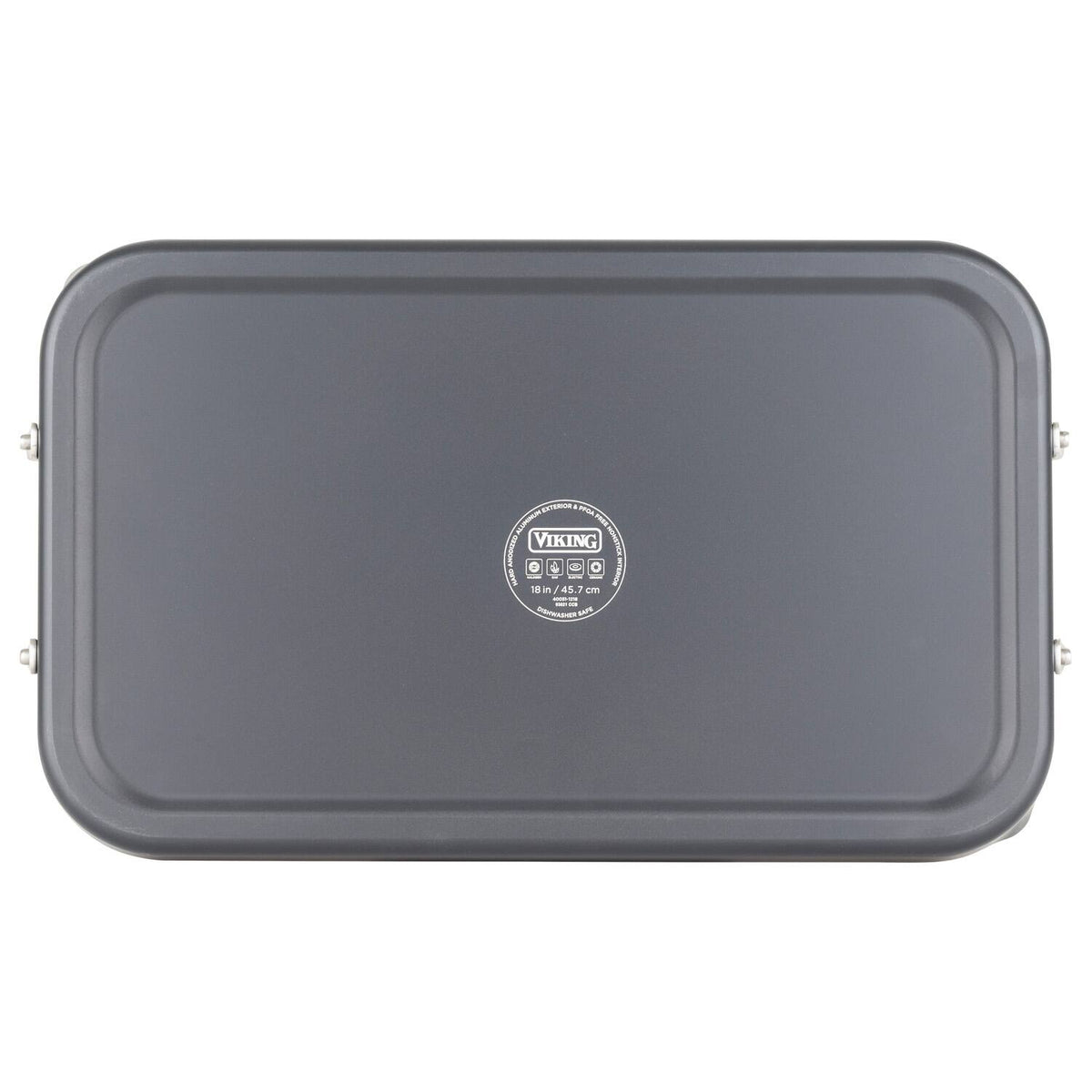 Viking - Hard Anodized Double Burner Nonstick Griddle - Black
