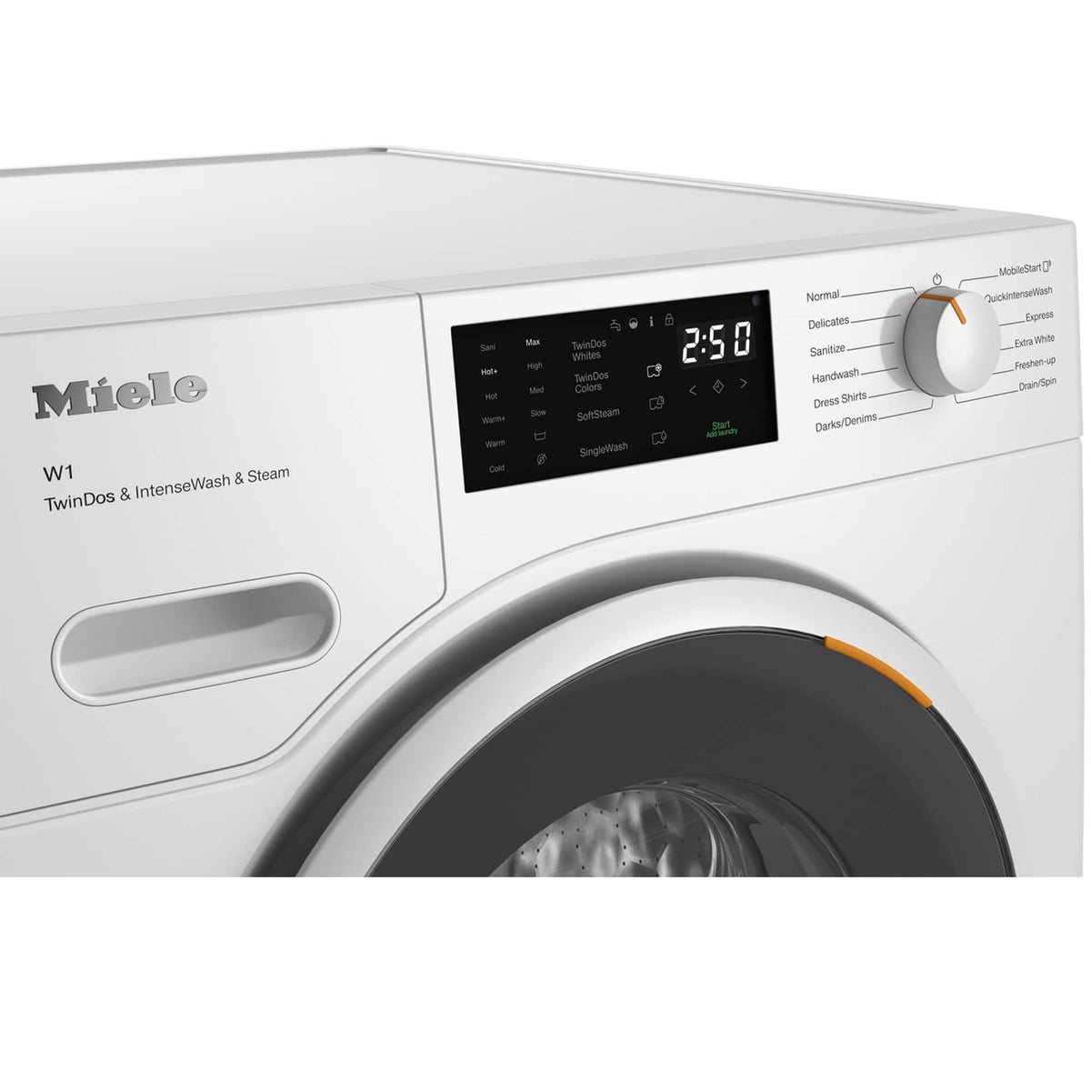 Miele - WXF980WCS 24" Front Load 2.26 Capacity Direct Sensor Controls Washing Machine - Lotus White