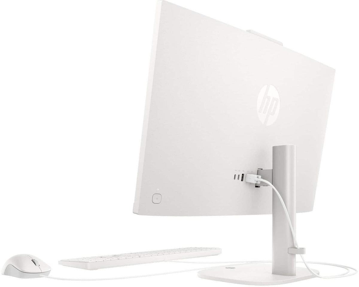 HP - OmniStudio 23.8" Full HD All-in-One - Intel N150 Processor - 8GB Memory - 128GB UFS - Cashmere White