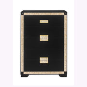 Lively - Chest With Glitter Detail And Thick Bar Handle Hardware - Black