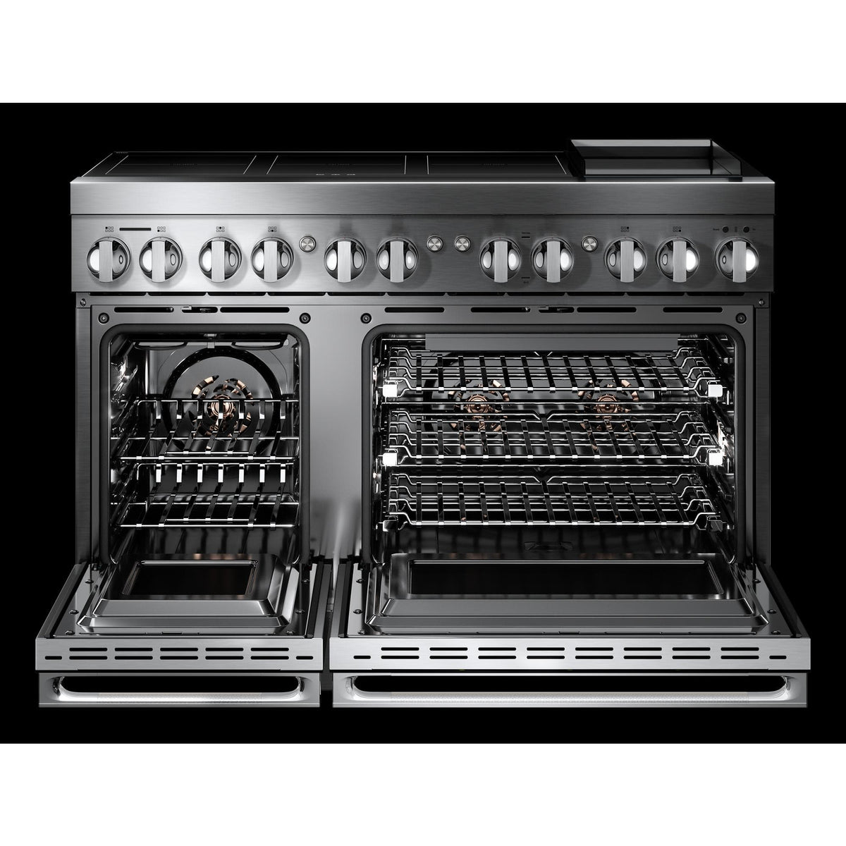 JennAir - 48 in. Wide 6 Elements NOIR 6.3 Cu. Ft. Freestanding Electric Induction Range - Stainless Steel