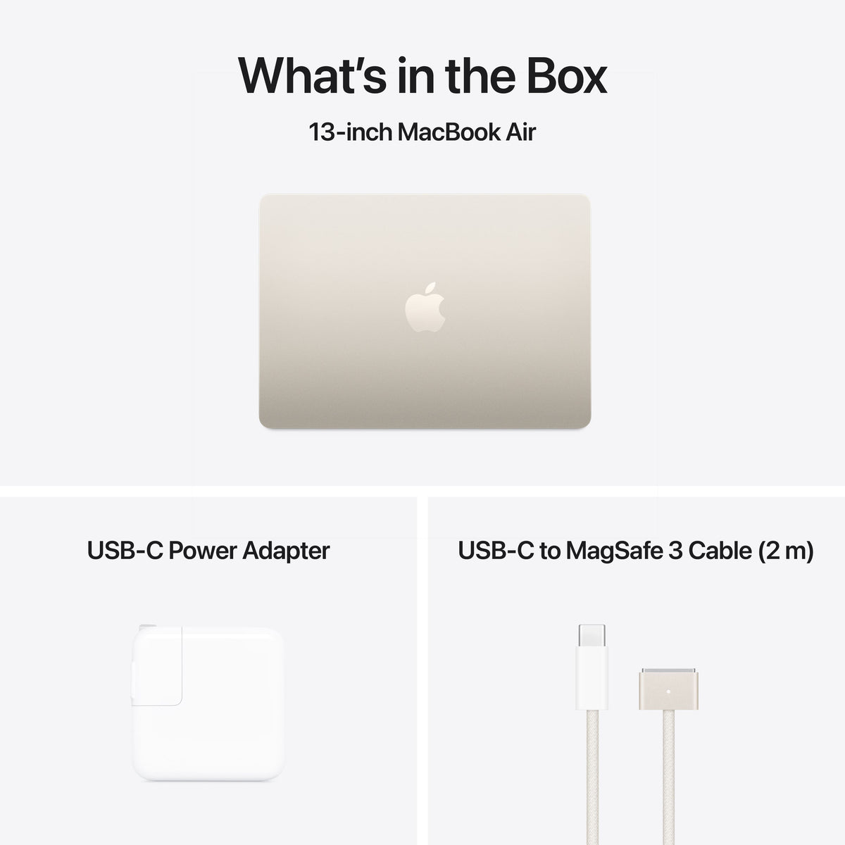 Apple - MacBook Air 13-inch Laptop - Apple M4 chip Built for Apple Intelligence - 24GB Memory - 512GB SSD - Starlight