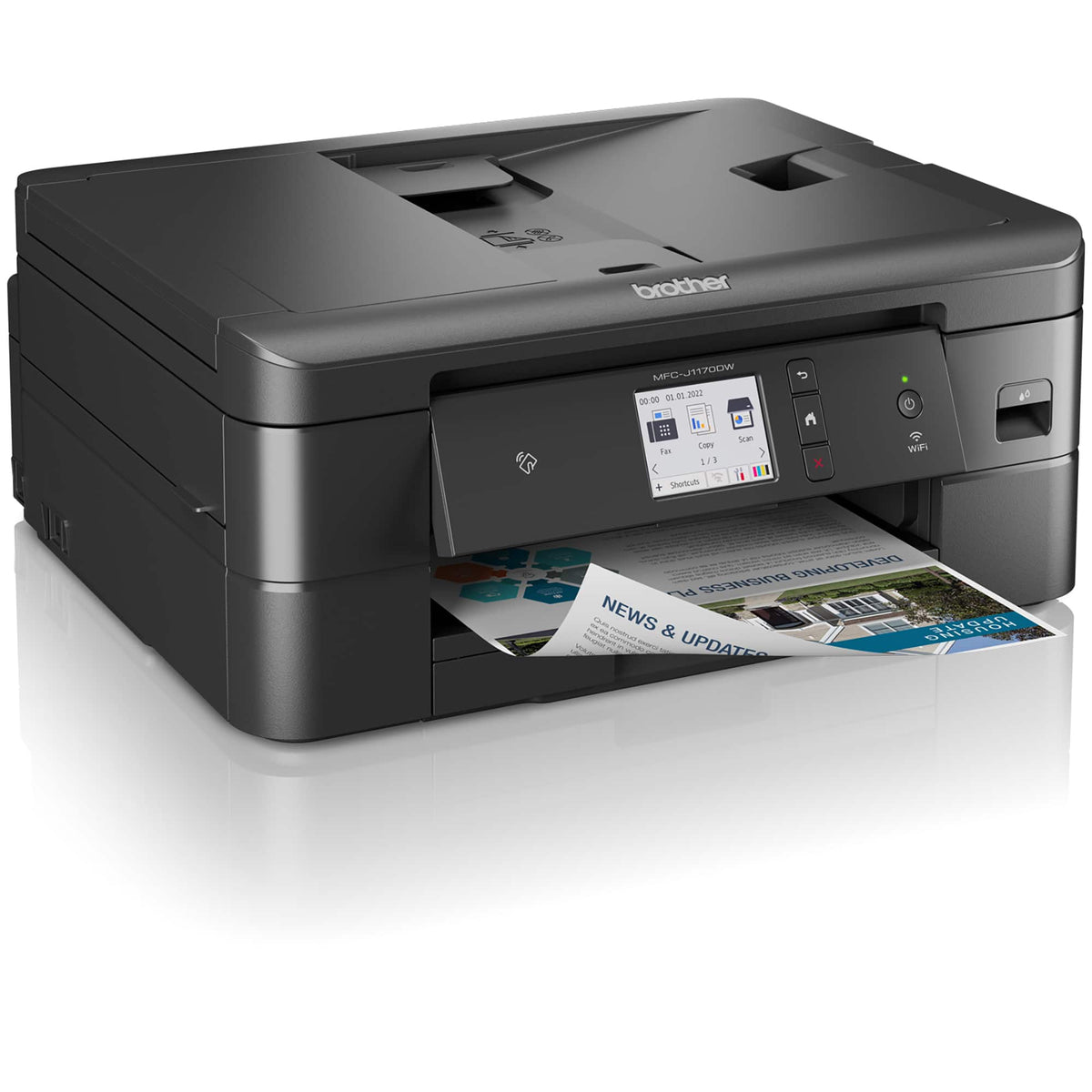 Brother - MFC-J1170DW Wireless Color All-in-One Refresh Subscription Eligible Inkjet Printer - Black