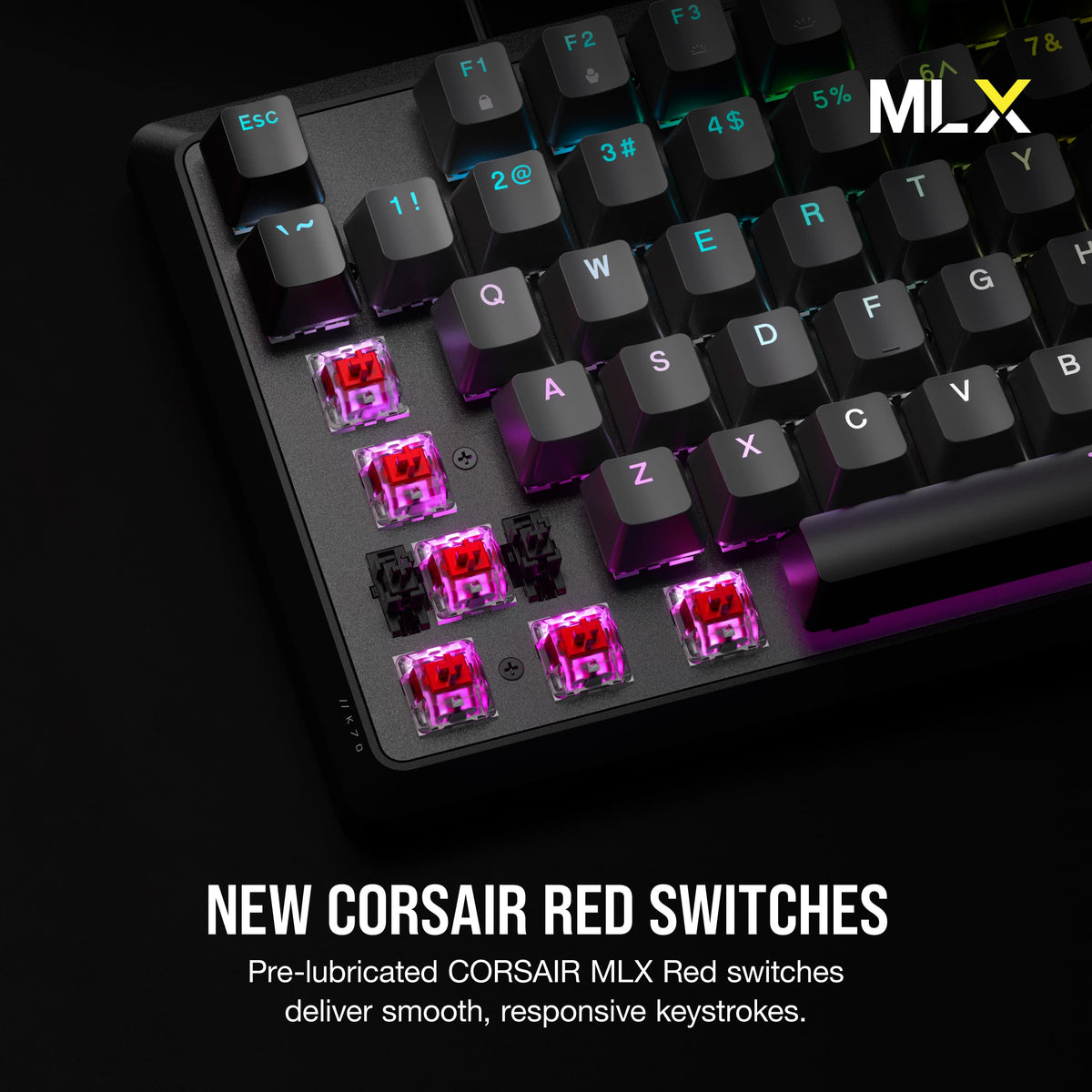 CORSAIR - K70 CORE RGB Mechanical Gaming Keyboard - Gray