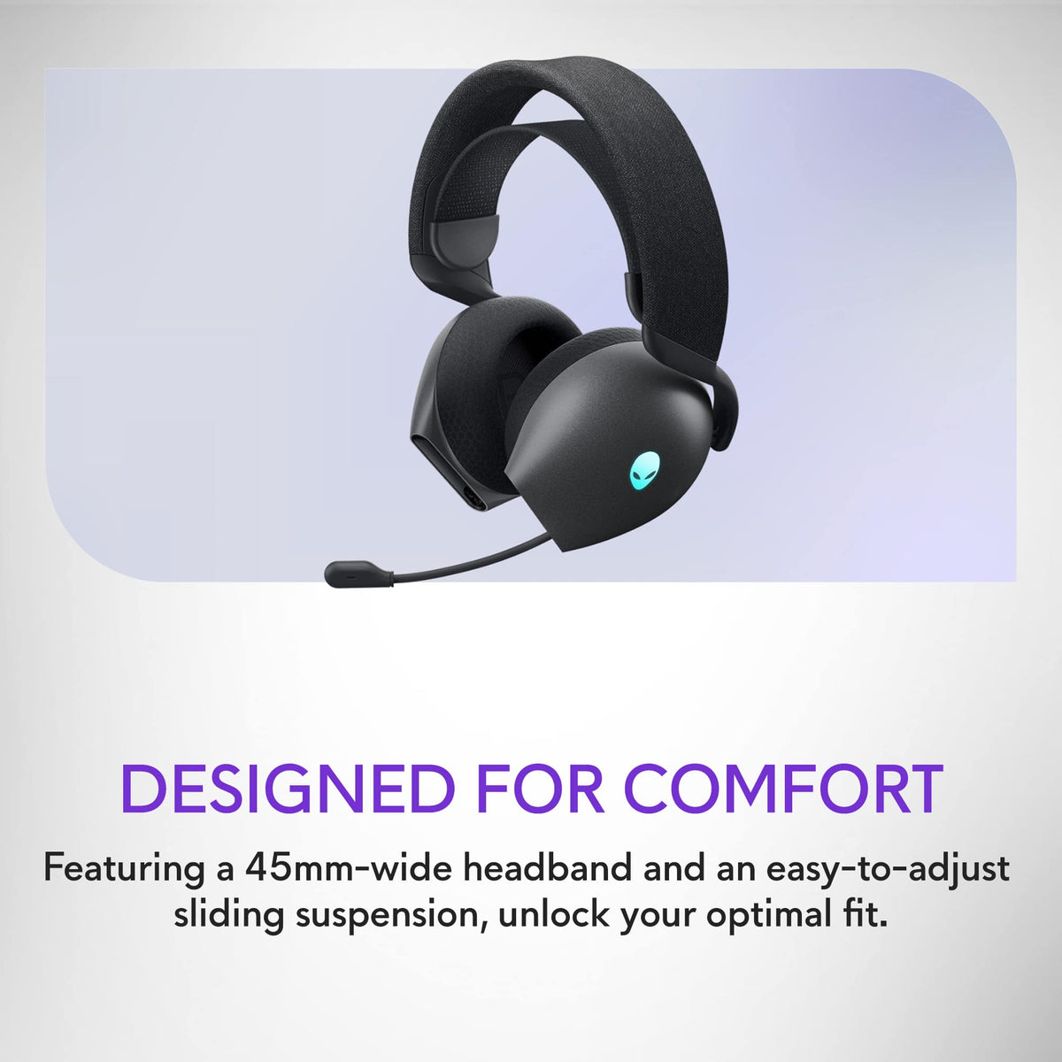 Alienware - AW725H Tri Mode Wireless Over-the-Ear Gaming Headset for PC, Xbox X|S, Xbox One, PS5, PS4, Switch and Mobile - Dark Side of the Moon