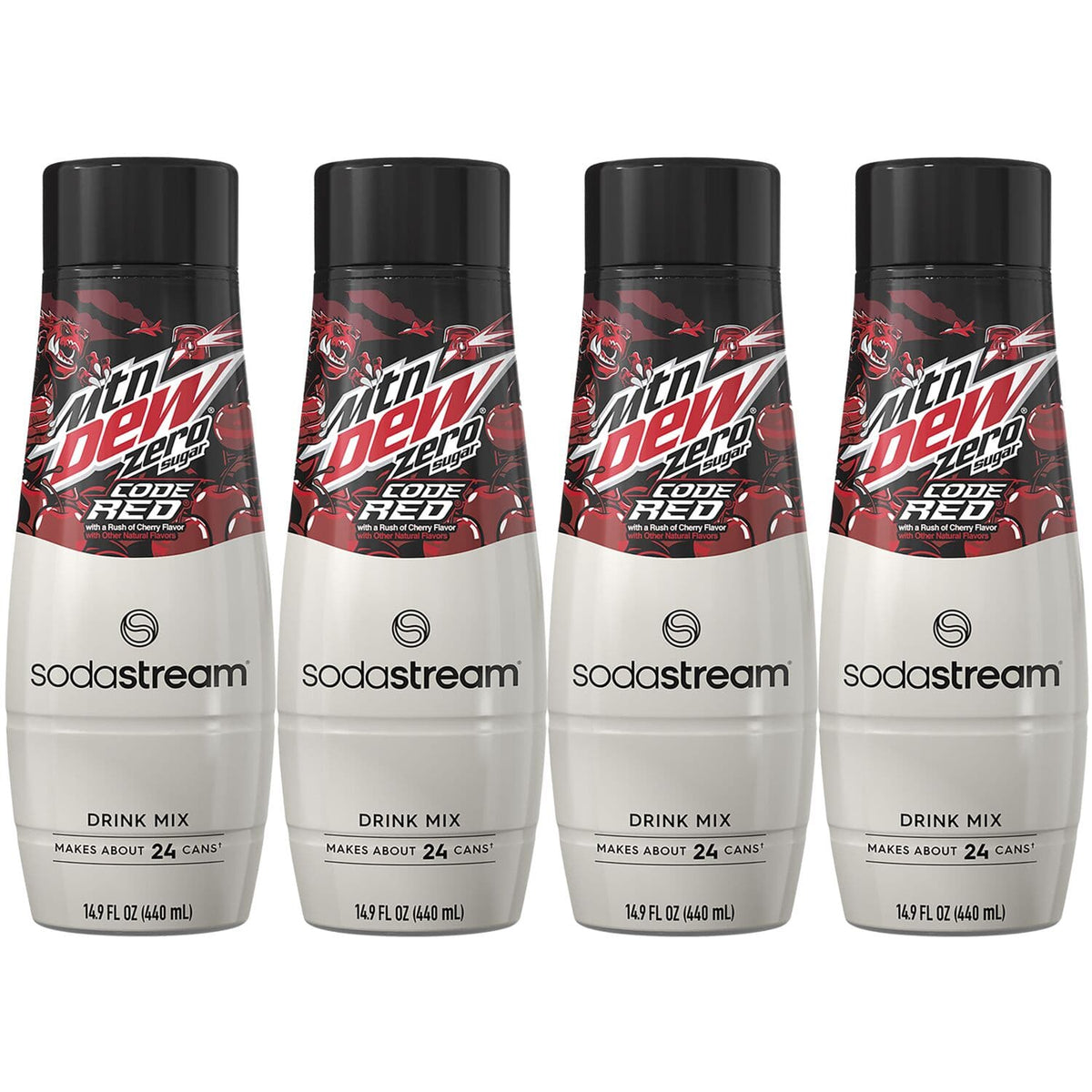 SodaStream - Mountain Dew Code Red Zero Drink Mix  4-Pack
