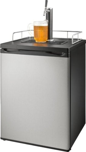 Insignia™ - 5.6 Cu. Ft. 1-Tap Beverage Cooler Kegerator - Stainless Steel