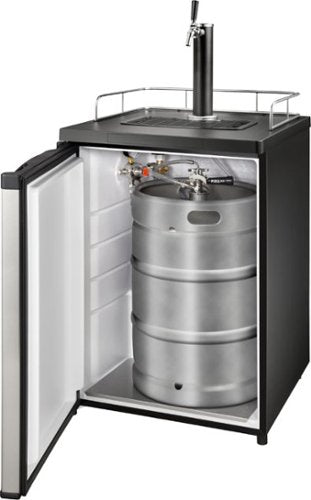 Insignia™ - 5.6 Cu. Ft. 1-Tap Beverage Cooler Kegerator - Stainless Steel
