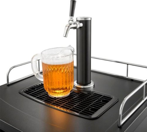 Insignia™ - 5.6 Cu. Ft. 1-Tap Beverage Cooler Kegerator - Stainless Steel