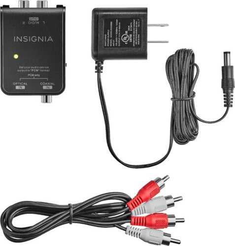 Insignia™ - Optical/Coaxial Digital-to-Analog Audio Converter - Black