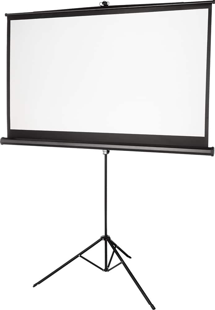 Insignia™ - 75" Tripod Projector Screen - Black/White