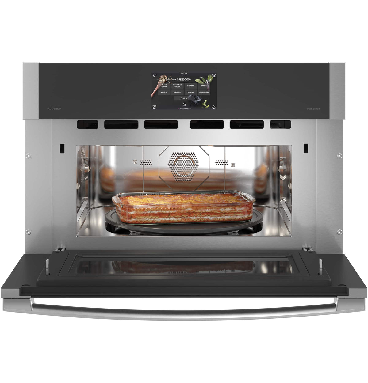 GE Profile - 1.7 Cu. Ft. Convection Built-In Microwave with Sensor Cooking and Five in One 240V Advantium Technology - Stainless Steel