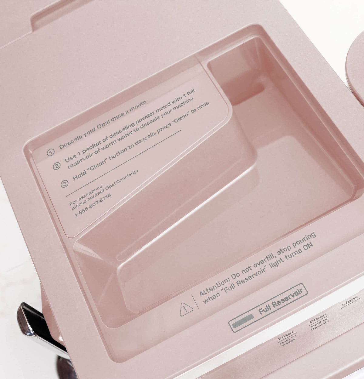 GE Profile - Opal Mini Countertop Nugget Ice Maker, 36 lb Daily Ice Production - Peony Pink