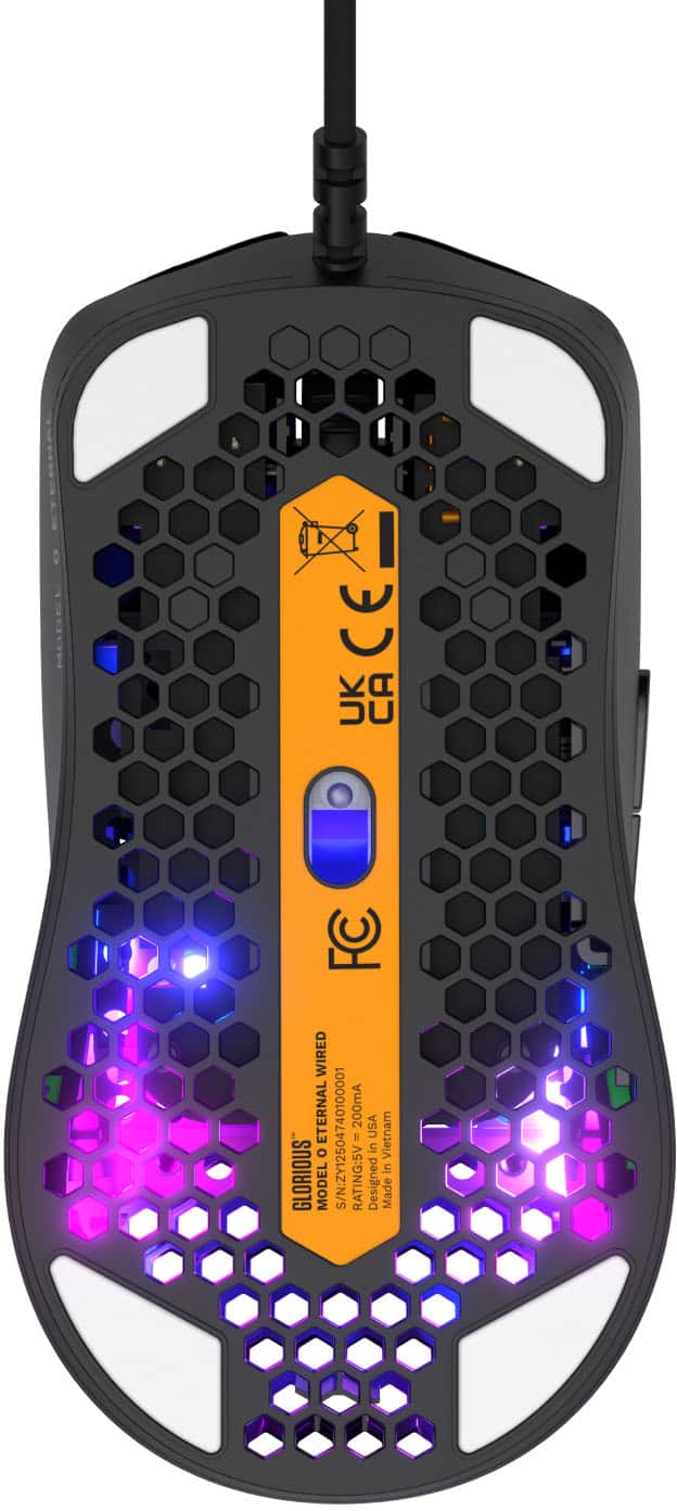 Glorious - Model O Eternal Lightweight Wired Optical Gaming Mouse with Dual-Zone RGB Lighting - Wired - Matte Black