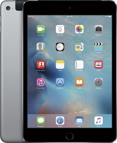 Apple - Geek Squad Certified Refurbished iPad mini 4 Wi-Fi + Cellular 64GB - Space Gray (Unlocked)
