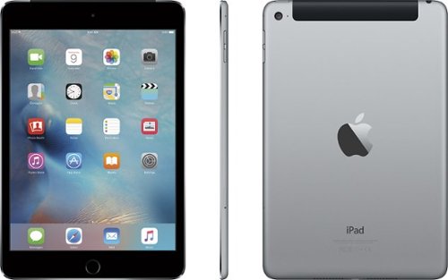 Apple - Geek Squad Certified Refurbished iPad mini 4 Wi-Fi + Cellular 64GB - Space Gray (Unlocked)