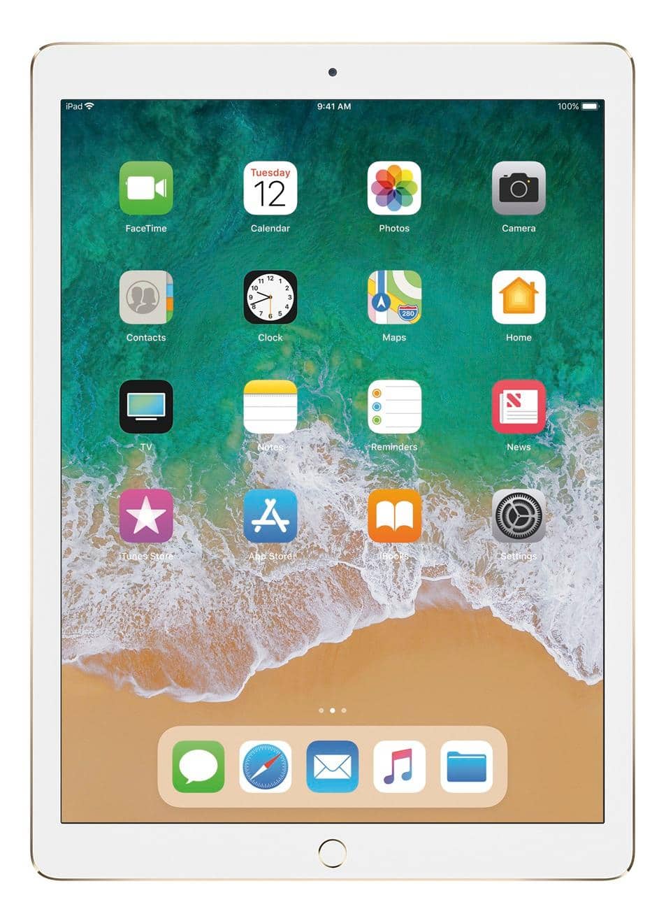 Apple - Geek Squad Certified Refurbished 12.9-Inch iPad Pro with Wi-Fi + Cellular - 128GB - Gold (Unlocked)