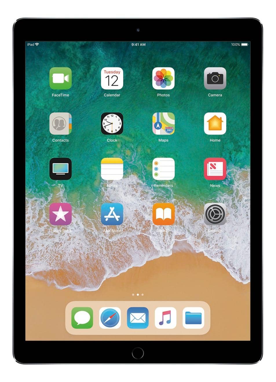 Apple - Geek Squad Certified Refurbished 12.9-Inch iPad Pro with Wi-Fi + Cellular - 128GB - Space Gray (Unlocked)
